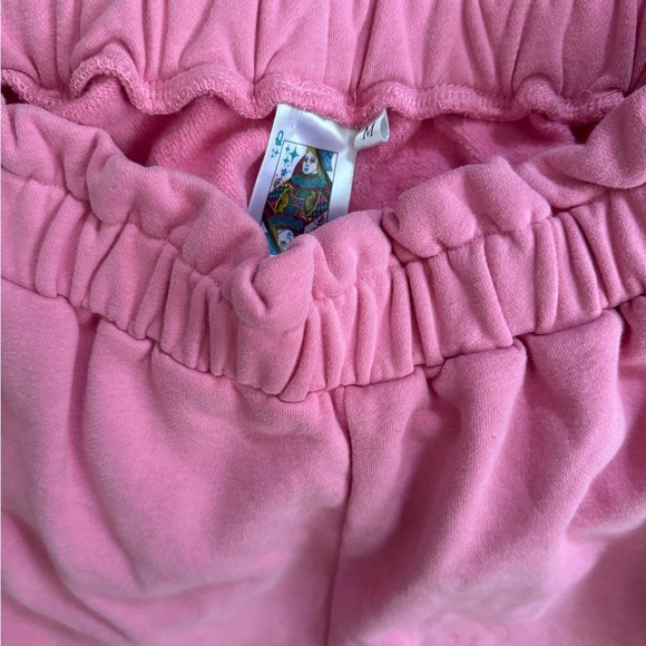 Queen Of Sparkles Wavy Sweater Short Set Pink Rainbow Jeweled Hem Sz M/L - Picture 6 of 6